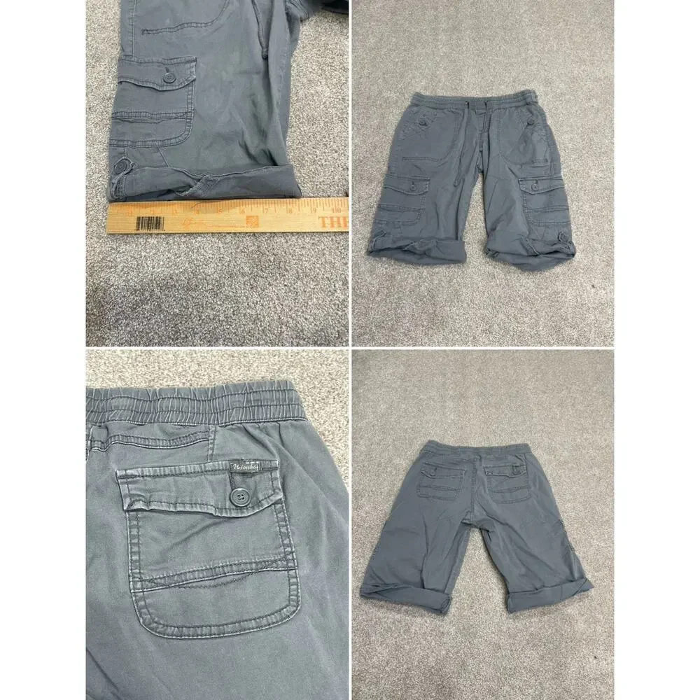 Y2K Indie Sleaze UNIONBAY Cargo Shorts Relaxed Fit Size M Gray Utility Gorpcore - Picture 13 of 13